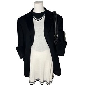 Hosanna Cream Knit Sweater Dress M Fits Small Preppy Varsity Tenniscore‎
